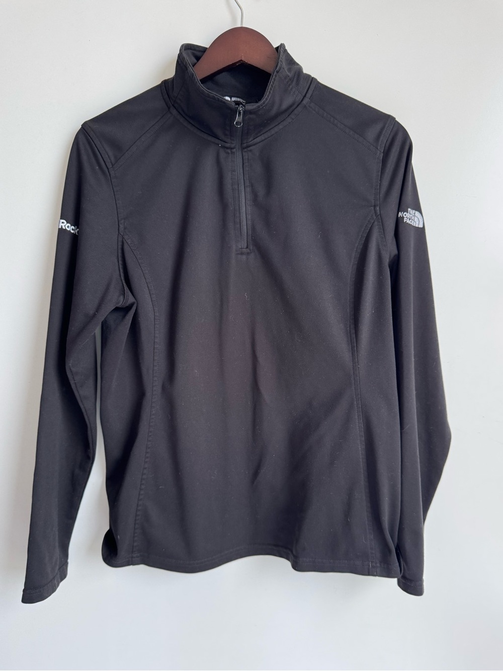 The North Face‎ Womens Tech Glacier 1/4 Zip Fleece Pullover Black Women Medium